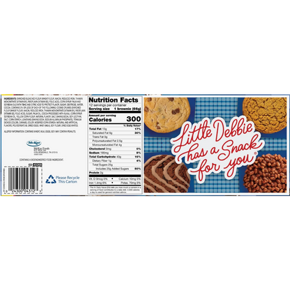 Little Debbie Cookies & Creme Brownies Big Pack, 27.98 oz