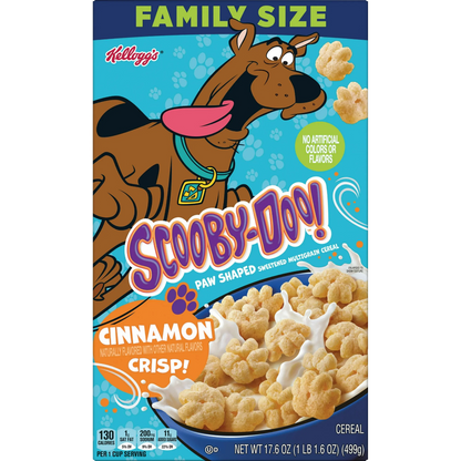Kellogg’s SCOOBY DOO Cinnamon Breakfast Cereal Family Size, 17.6 oz