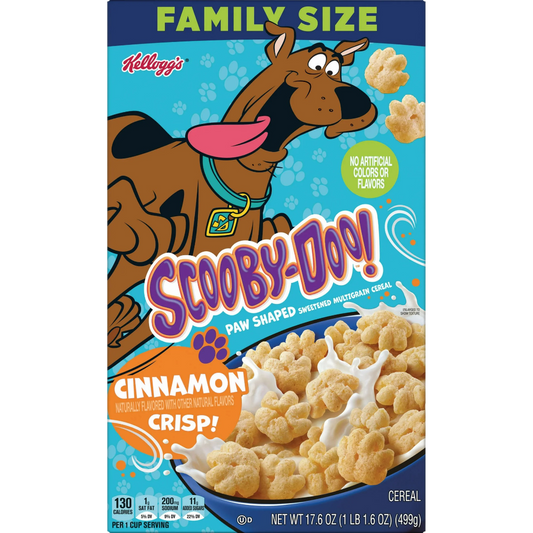 Kellogg’s SCOOBY DOO Cinnamon Breakfast Cereal Family Size, 17.6 oz