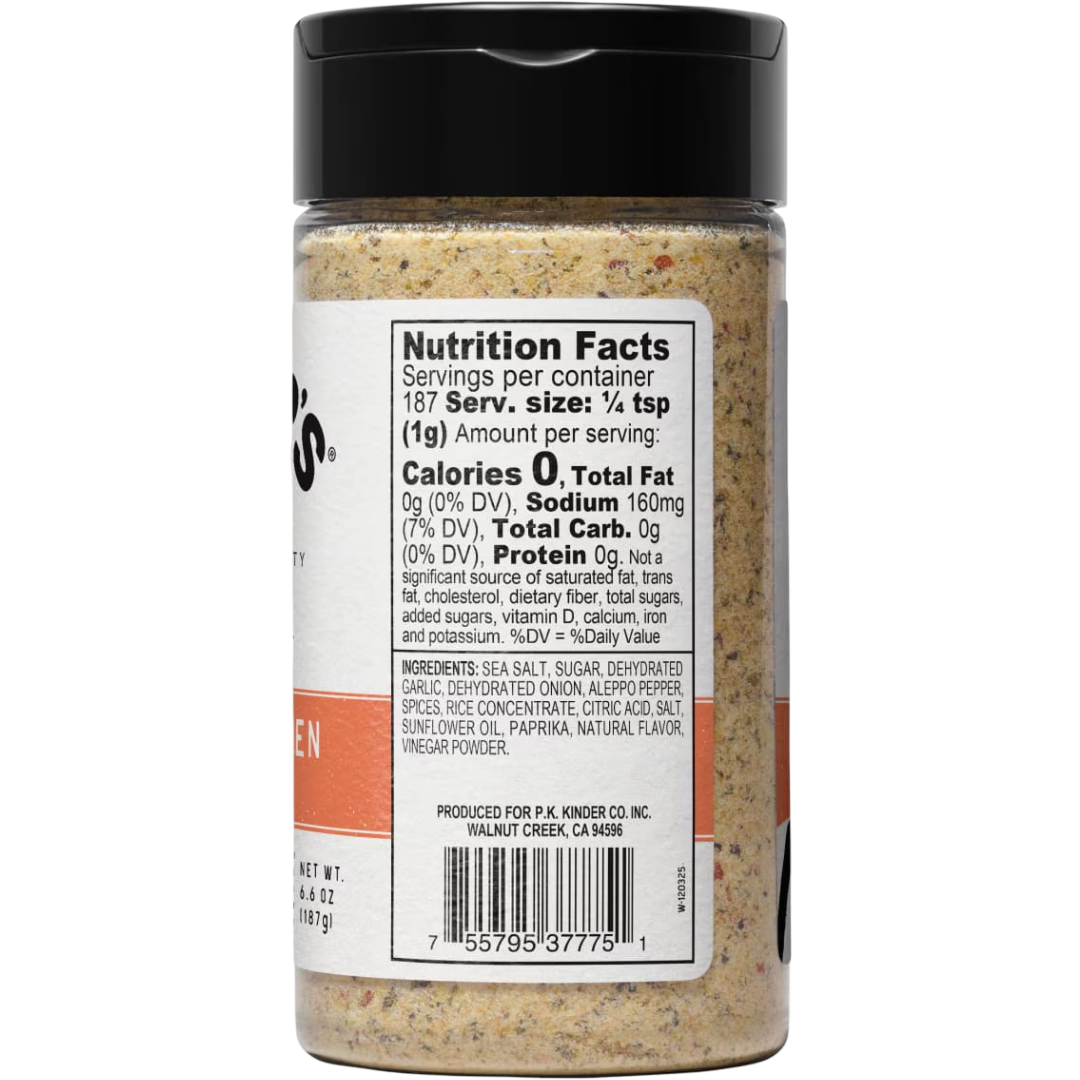 Kinder's Big Bold Chicken Seasoning Blend with Tangy Citrus, Garlic, and Peppers, 6.6 oz