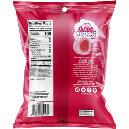 Stuffed Puffs Gummy Fuzions Sour Watermelon Candy, 4.36 oz