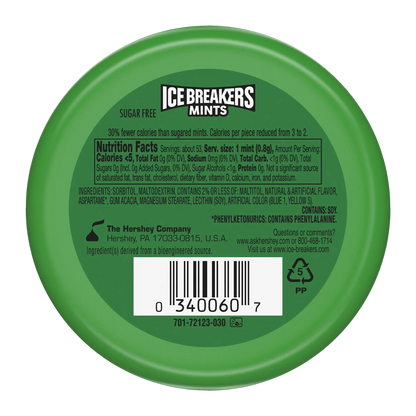 Ice Breakers Spearmint Sugar Free Mints, 1.5oz