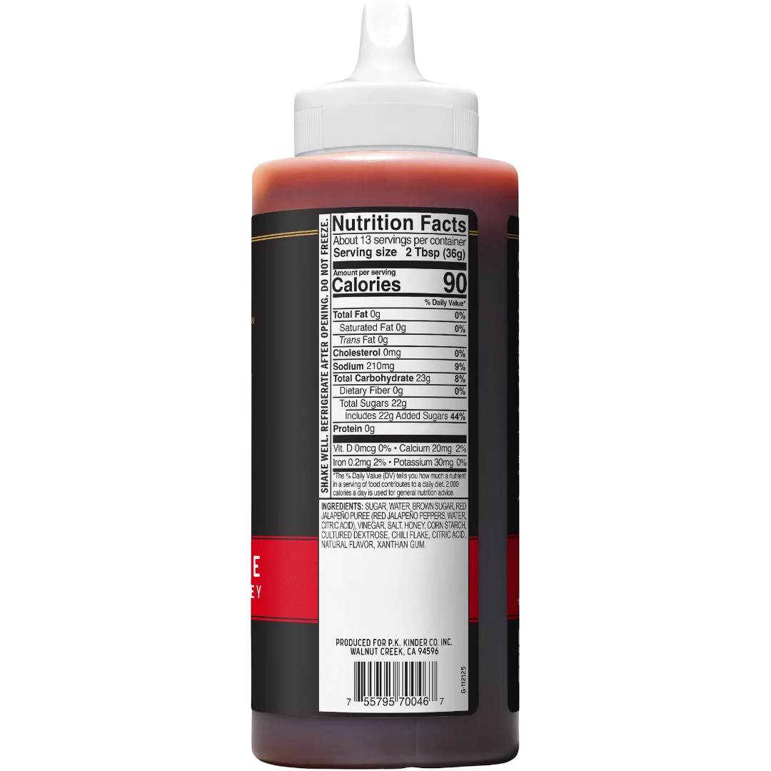 Kinder's Gold Label Hot Honey Glaze Dipping Sauce for Chicken & Wings, 16.1 oz