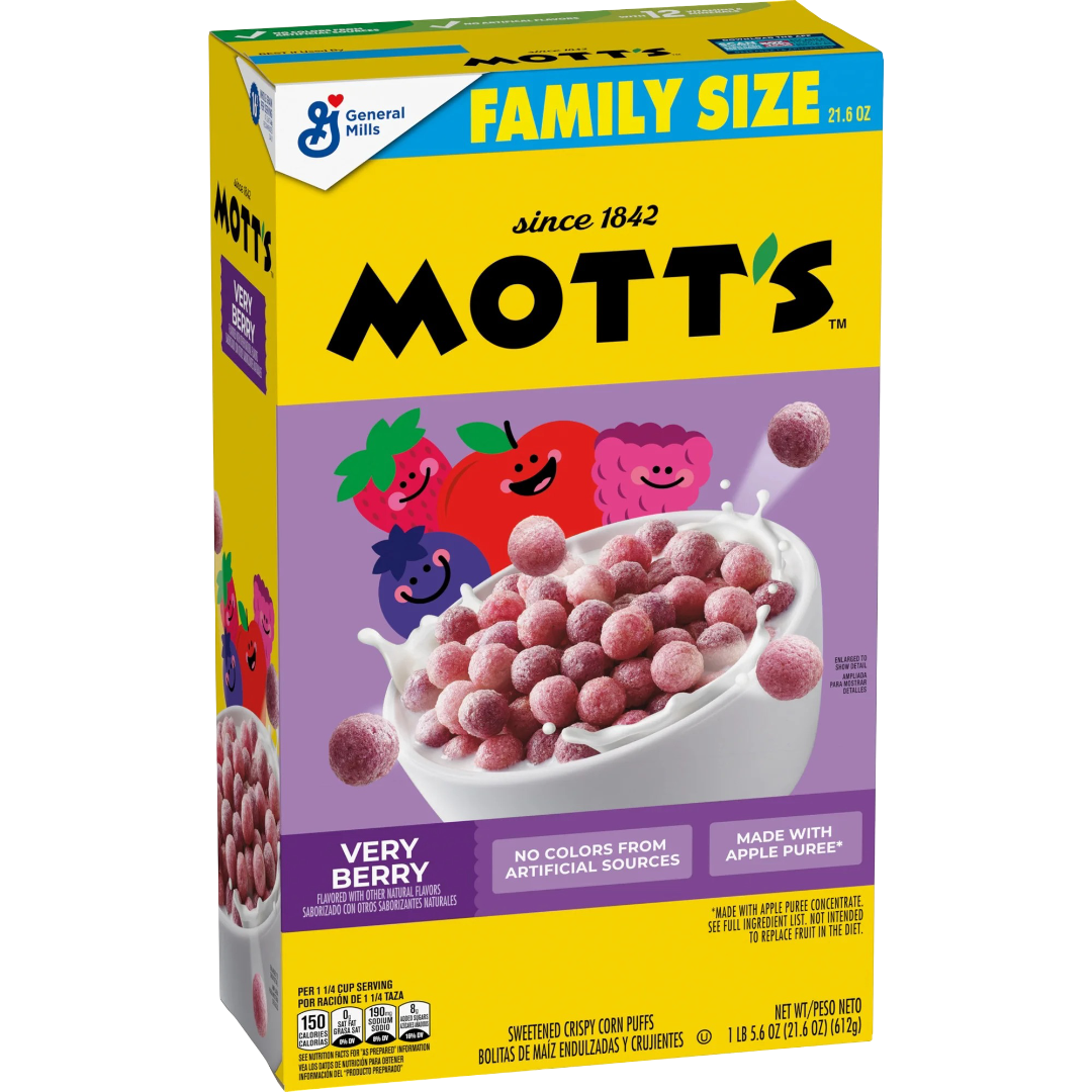 Mott's Very Berry Cereal Family Size, 21.6 oz