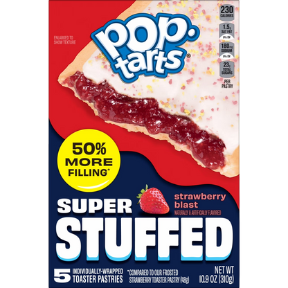Pop-Tarts Super Stuffed Strawberry Blast Toaster Pastries, 10.9 oz