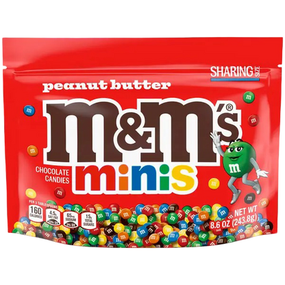 M&M's Minis Peanut Butter Milk Chocolate Candy, Sharing Size, 8.6 oz