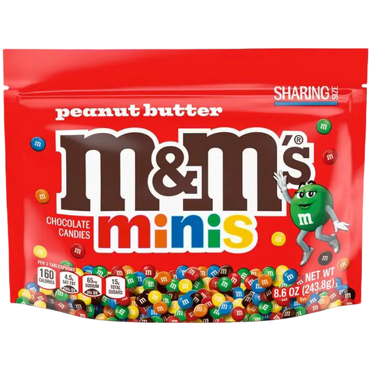 M&M's Minis Peanut Butter Milk Chocolate Candy, Sharing Size, 8.6 oz