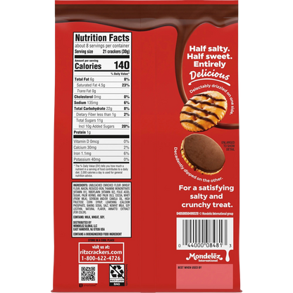 RITZ Drizzled Minis Fudge Crackers, 8 oz