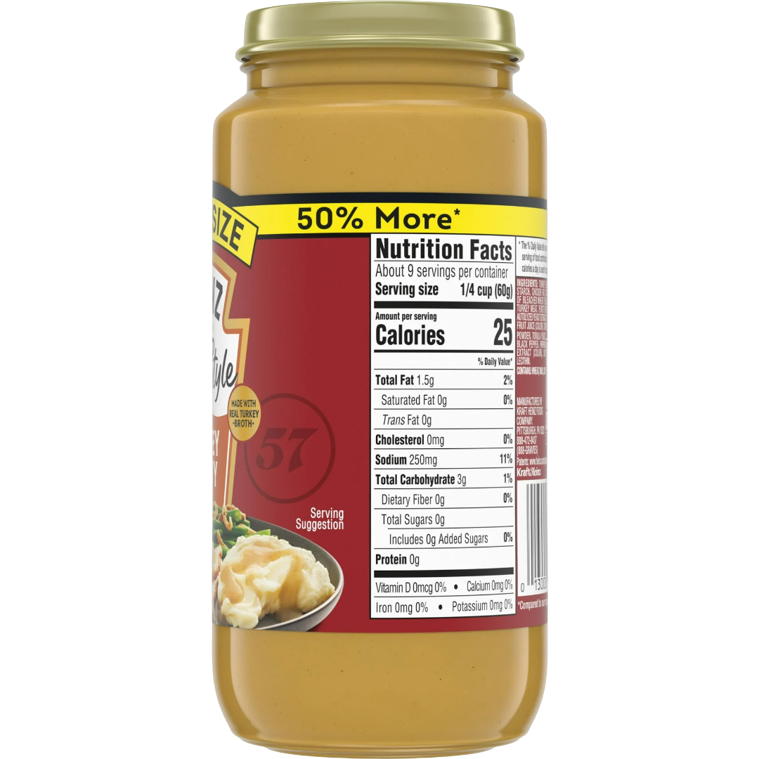 Heinz HomeStyle Turkey Gravy Value Size, 18oz