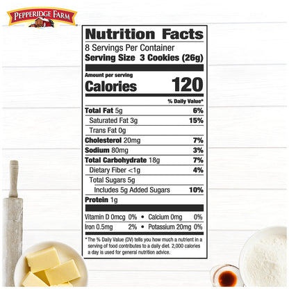 Pepperidge Farm Chessmen Butter Cookies, 7.25oz
