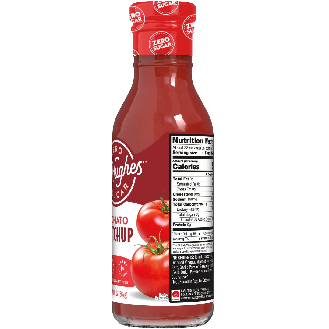 G Hughes Zero Sugar Tomato Ketchup, 13 oz