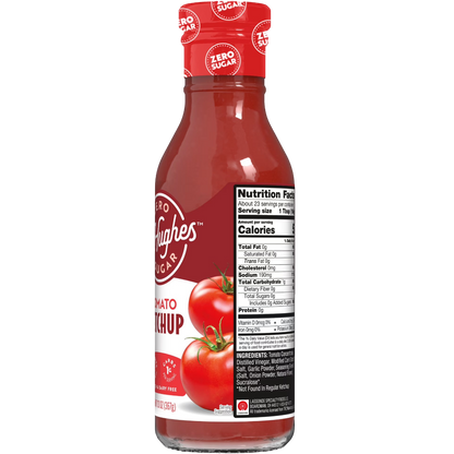 G Hughes Zero Sugar Tomato Ketchup, 13 oz