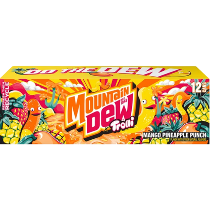 Mountain Dew x Trolli Mango Pineapple Punch, 12 Pack of 12 fl oz Cans