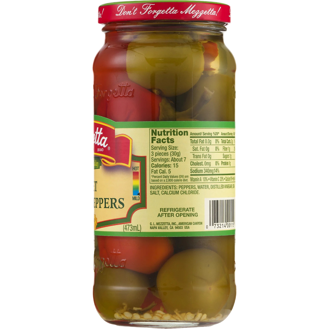 Mezzetta Sweet Cherry Peppers, 16 fl oz