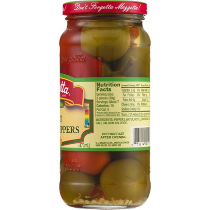 Mezzetta Sweet Cherry Peppers, 16 fl oz