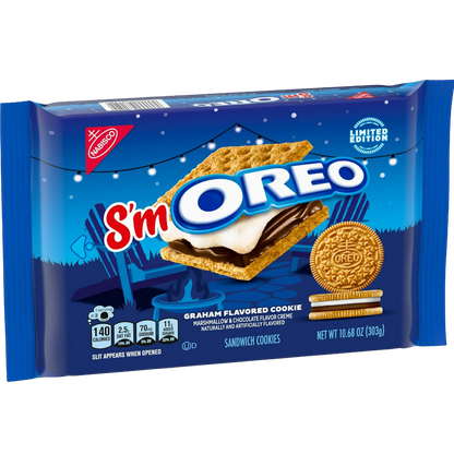 Oreo Graham Flavored Sm'Oreo Cookies, 10.68 oz