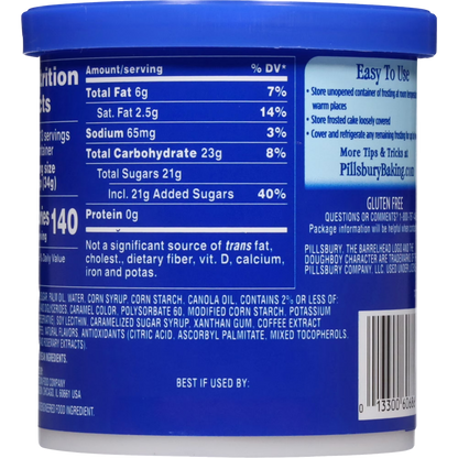 Pillsbury Creamy Supreme Caramel Latte Frosting, 16 oz