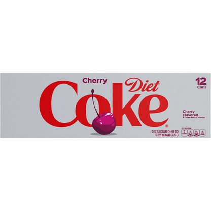 Coca Cola Cherry Diet Soda, 12 Pack of 12 fl oz Cans Coke