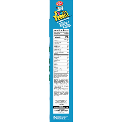 Post Nice List Fruity PEBBLES with Marshmallows Cereal, Family Size, 17 oz