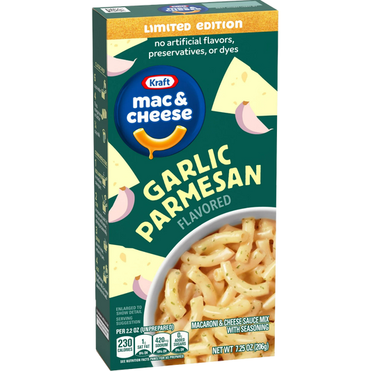 Kraft Macaroni Mac & Cheese Garlic Parmesan, Shelf Stable, 7.25oz