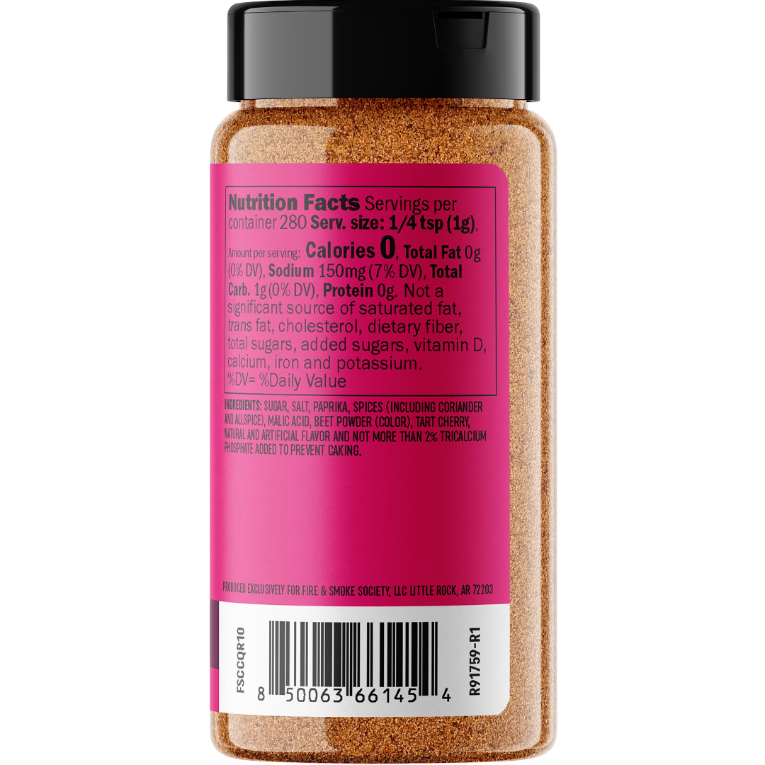 Fire & Smoke Society Cherry Cola BBQ Rub, Grill Seasoning, 9.9 oz