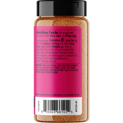 Fire & Smoke Society Cherry Cola BBQ Rub, Grill Seasoning, 9.9 oz