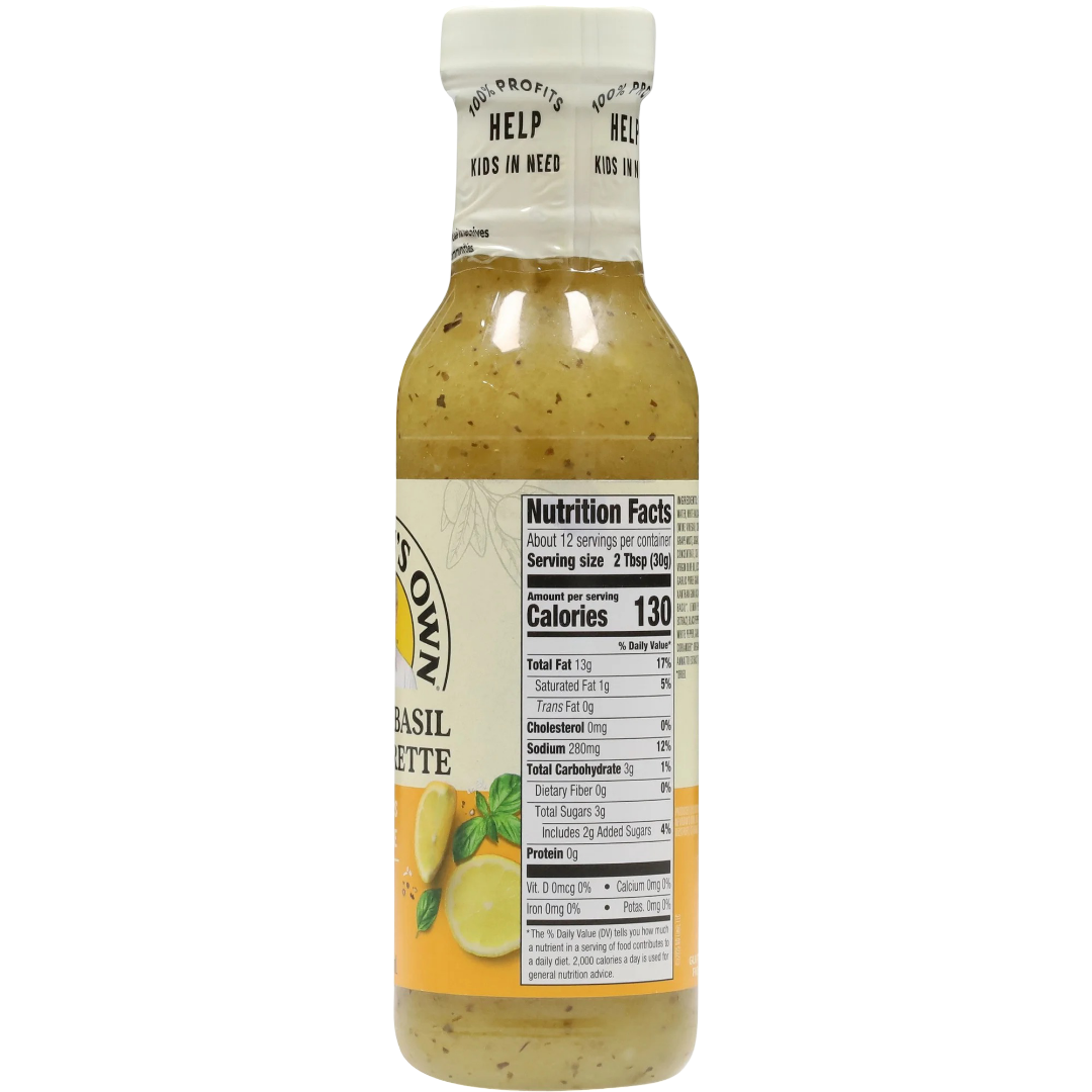 Newman's Own Lemon Basil Vinaigrette Dressing, 12 fl oz