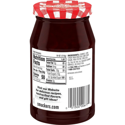 Smucker's Cherry Preserves, 18oz