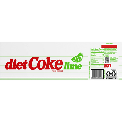 Coca Cola Diet Coke Lime Soda, 12 Pack of 12 fl oz Cans Limited Edition