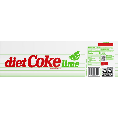 Coca Cola Lime Diet Soda, 12 Pack of 12 fl oz Cans Coke