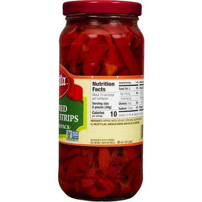 Mezzetta Roasted Red Bell Pepper Strips 16 fl oz