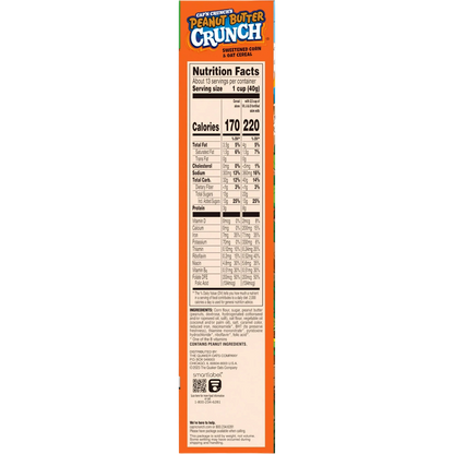 Cap'n Crunch's Peanut Butter Captain Crunch Cereal Family Size, 18.8 oz