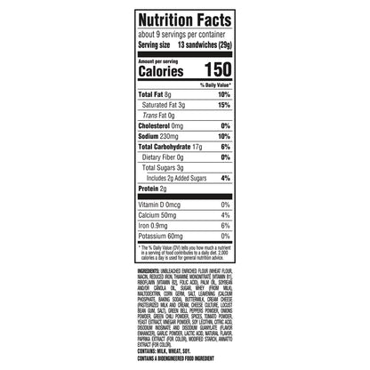 RITZ Bits Flavor Charged Fiesta Salsa Sandwich Crackers, 8.8 oz