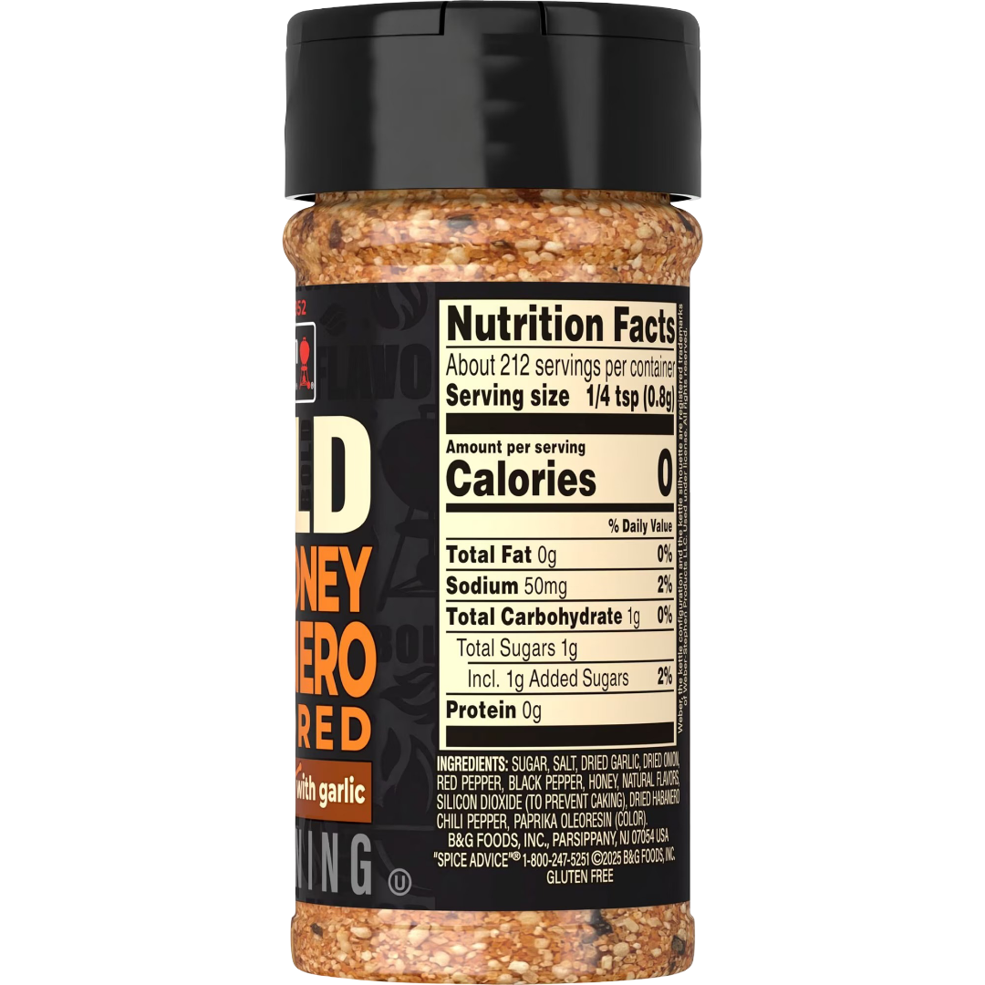 Weber BOLD Hot Honey Habanero, Chili Pepper & Honey Seasoning Blend, 6 oz