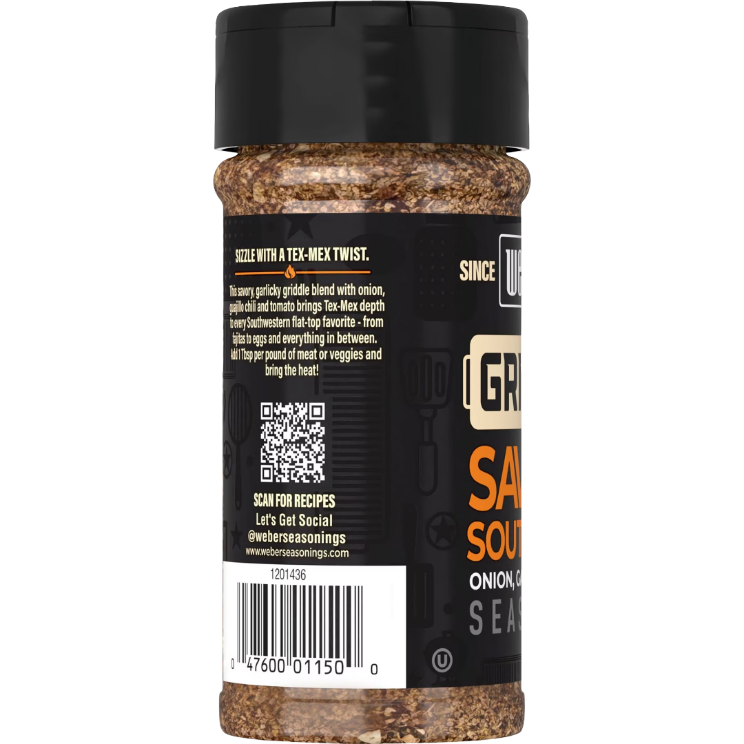 Weber Griddle Savory Southwest Spices Seasoning Blend, 5.6 oz