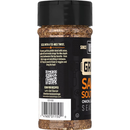 Weber Griddle Savory Southwest Spices Seasoning Blend, 5.6 oz