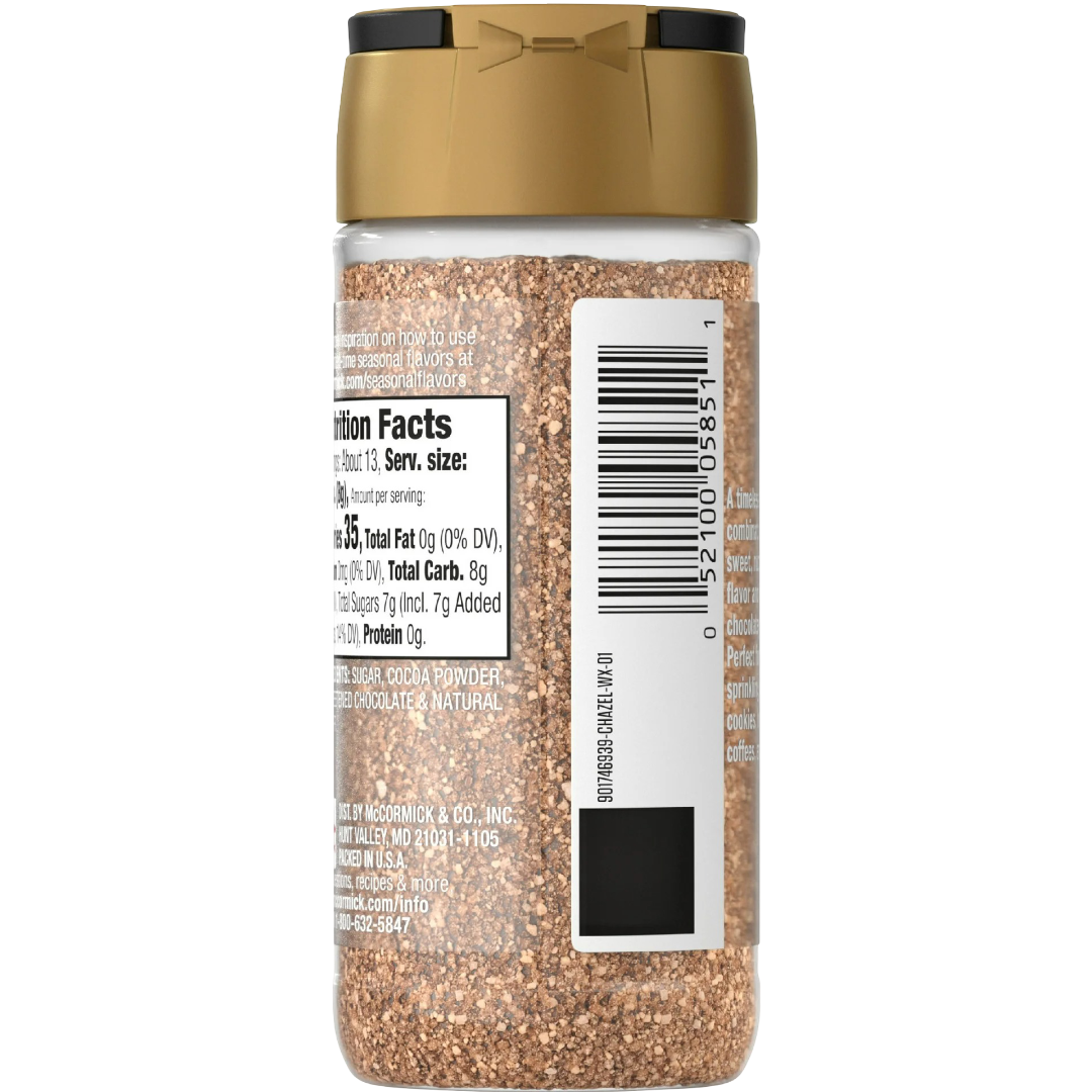 McCormick Chocolate Hazelnut Finishing Sugar, 3.61oz