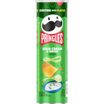 Pringles Sour Cream and Onion Potato Crisps Chips, 5.5oz