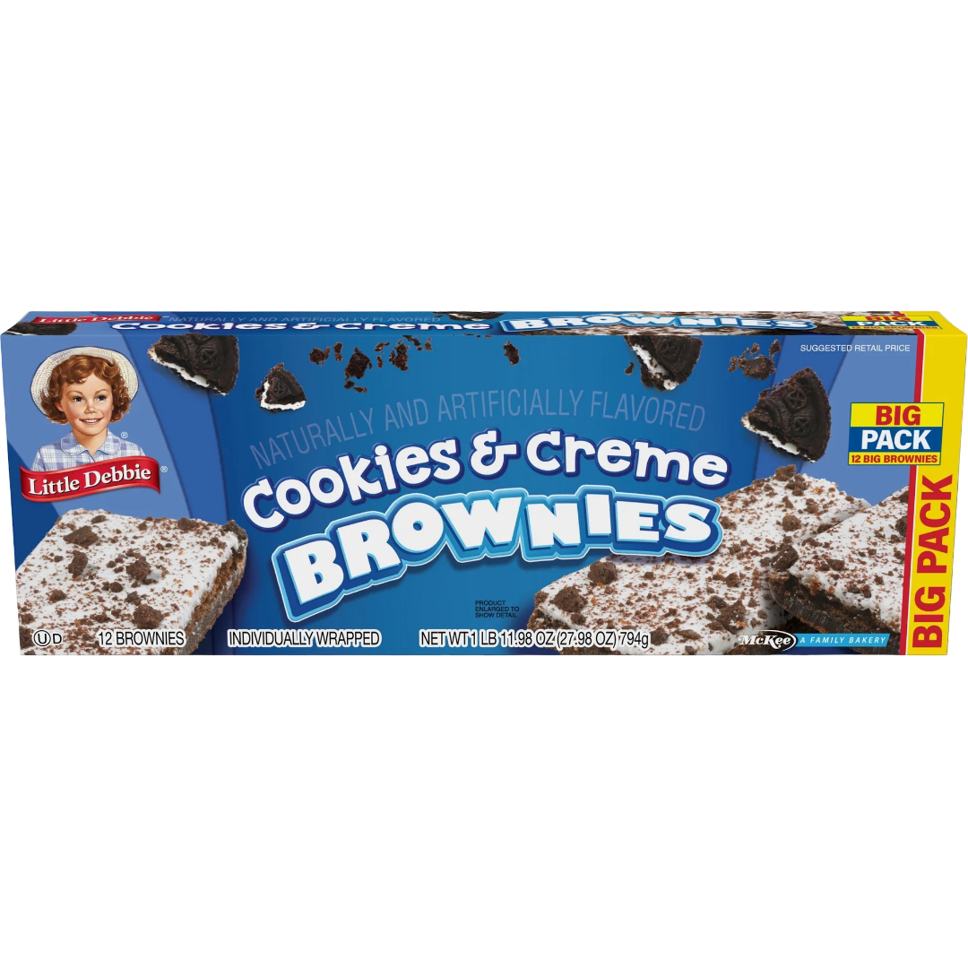 Little Debbie Cookies & Creme Brownies Big Pack, 27.98 oz