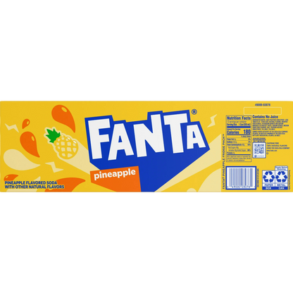 Fanta Pineapple Soda Pop, 12 Pack of 12oz Cans