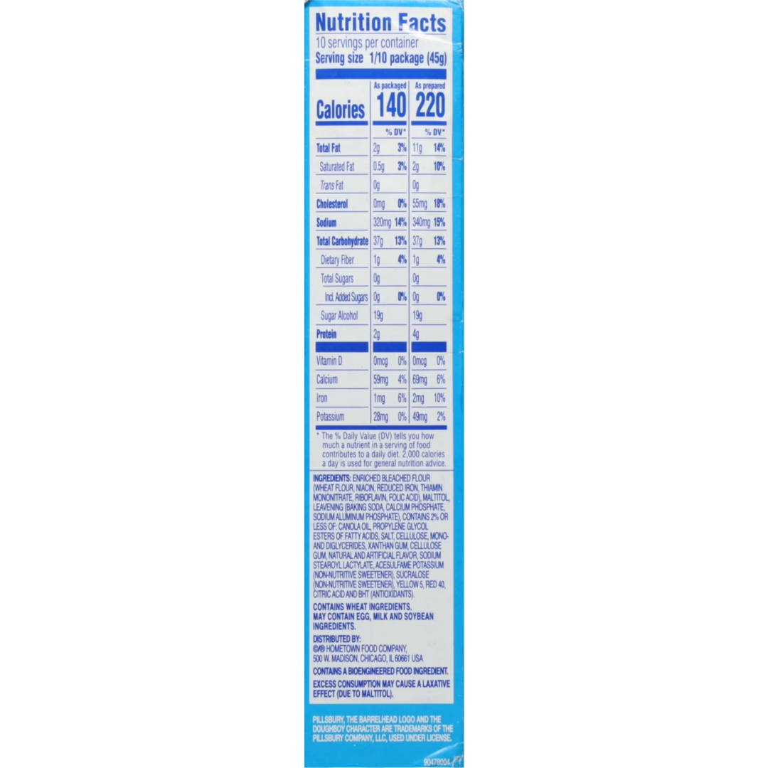 Pillsbury Zero Sugar Moist Supreme Yellow Premium Cake Mix, 16 oz