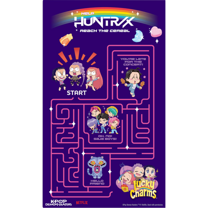 Lucky Charms Cereal KPop Demon Hunters, HUNTR/X Peach Mango, 18.6 oz