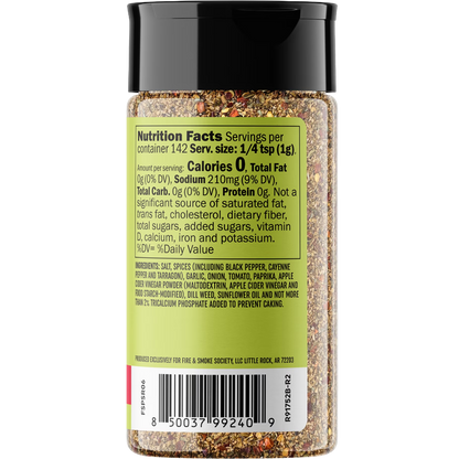 Fire & Smoke Society Potato Slayer Vegetable Seasoning Blend, 5 oz