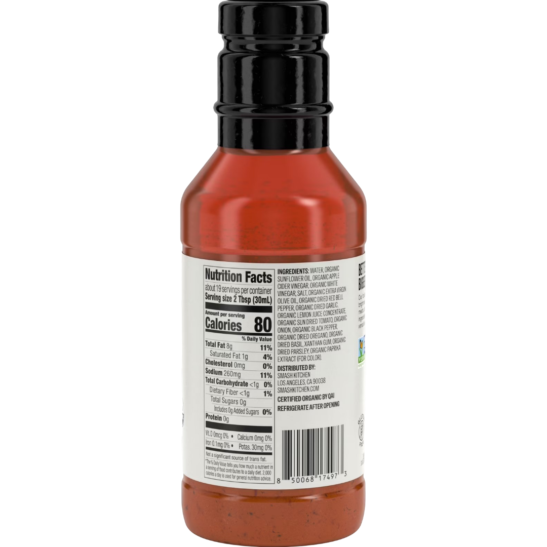 Smash Kitchen Organic Italian Salad Dressing, 16 fl oz