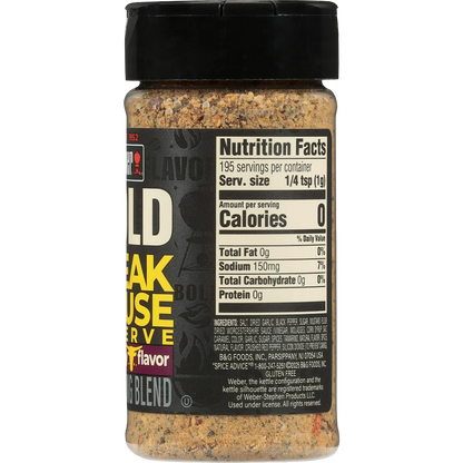 Weber BOLD Steakhouse Reserve Steak Seasoning Blend, 6.9oz