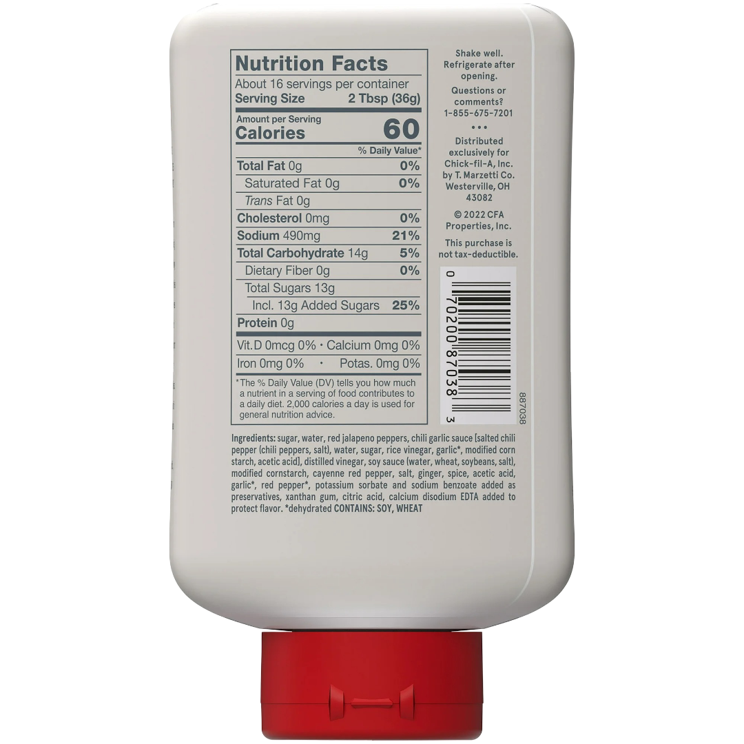 Chick-fil-A Sweet & Spicy Sriracha Sauce, 16 fl oz Squeeze Bottle