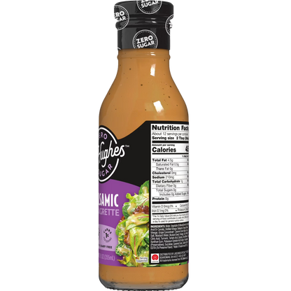 G Hughes Zero Sugar Balsamic Vinaigrette Salad Dressing, 12 fl oz