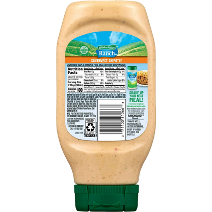 Hidden Valley Southwest Chipotle Ranch Topping & Dressing, 16 fl oz