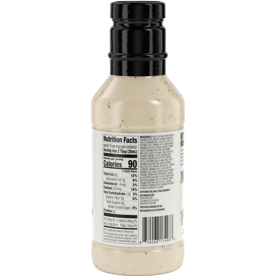 Smash Kitchen Organic Caesar Salad Dressing, 16 fl oz