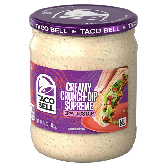 Taco Bell Creamy Crunch-Dip Supreme Cravings Dip, 15 oz